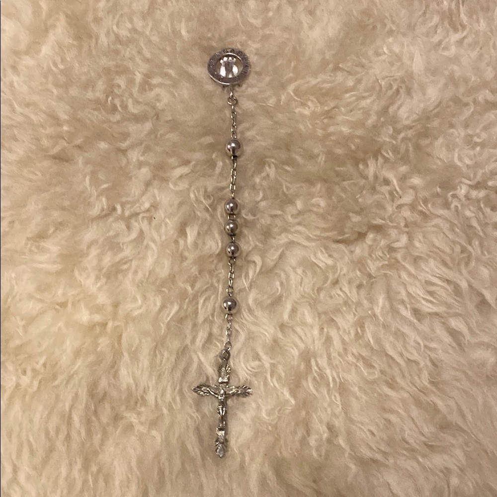 Silver Rosary Beads with Crucifix